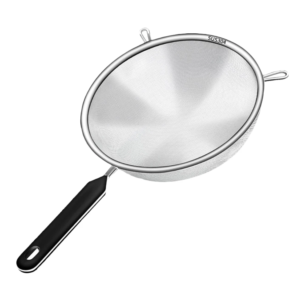 

Stainless Steel Filter Spoon Fine Mesh Sink Strainer for Oil Soy Milk Kitchen Cooking Food Tea Juice Strainer Handle