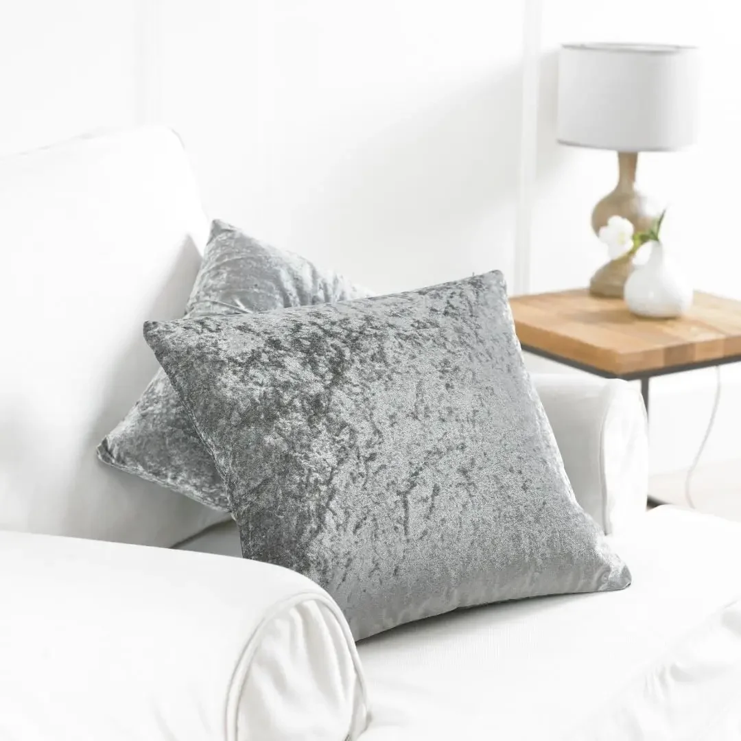 Velvet Cushion Cover Crushed Pillow Cover Grey Decorative Pillowcase Luxury Kussenhoes Nordic Home Decor