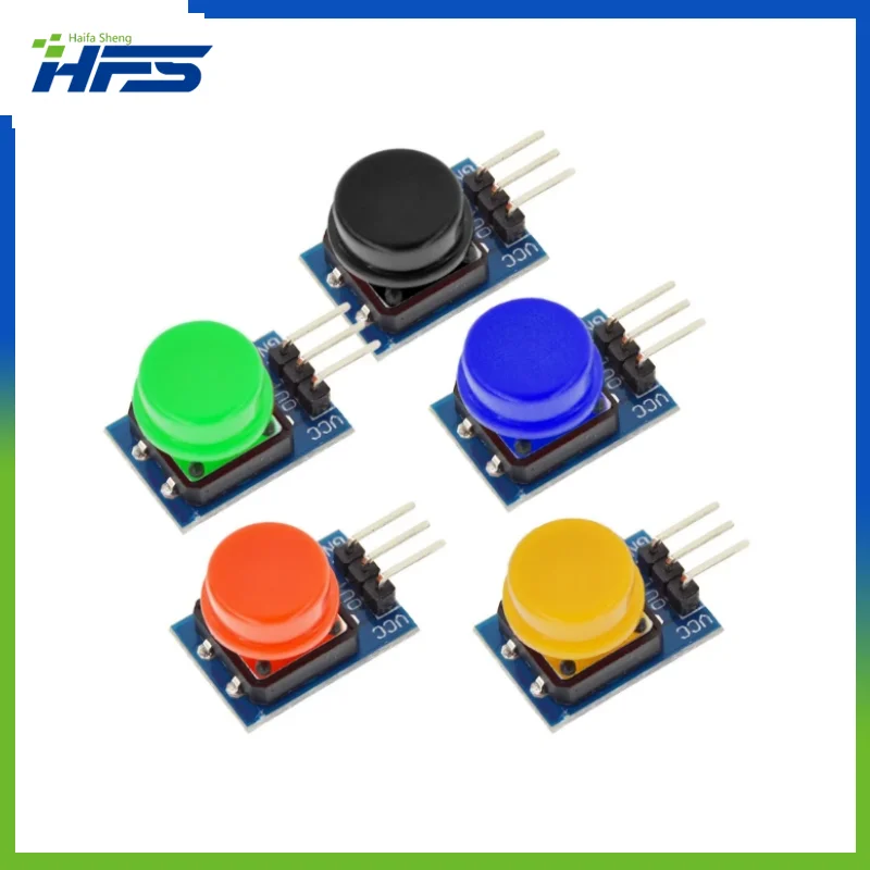 

Big Button Module with Hat, Light Touch Switch, High Level Output for Arduino, 12x12mm, 5Pcs