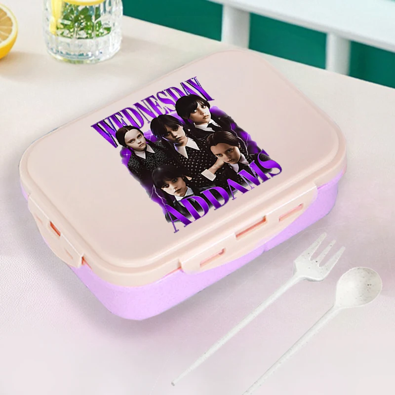 

Wednesdays Season 2 Lunch Box for Kids New Anime Addams Food Storage Containers Student School Picnic Bento Cases Children Gift