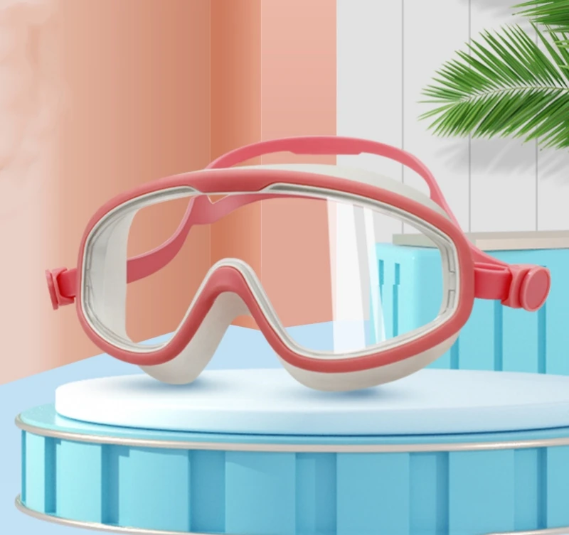 Lunettes de natation anti-buée pour adultes, lunettes de natation de plage en silicone réglables, lunettes de natation professionnelles, protection anti-UV, grande vue, eau