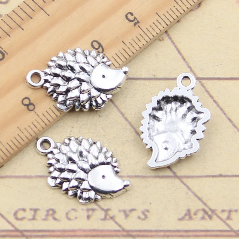 10pcs Charms Animal Hedgehog Hedgepig 22x14mm Tibetan Silver Color Pendants Antique Jewelry Making DIY Handmade Craft