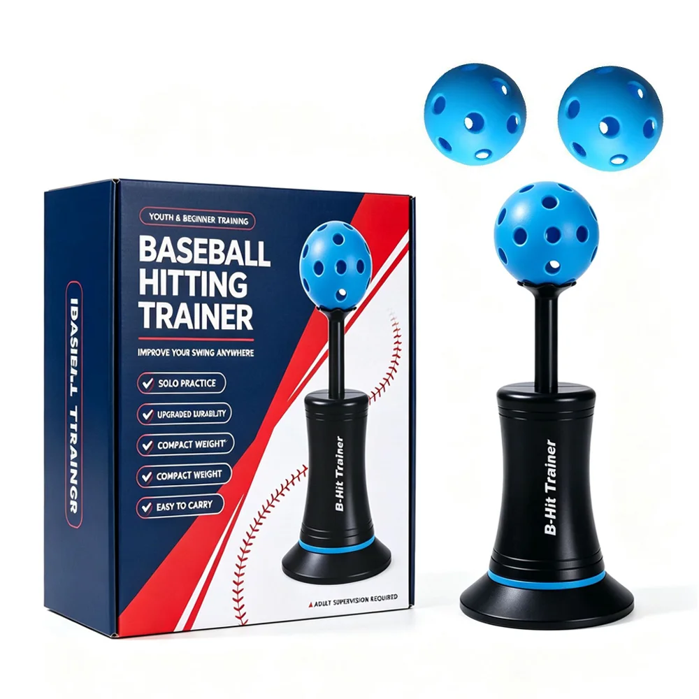 Durable Nylon Baseball Tee Popper Batting Training Equipment No Pitcher Solo Hitting Power Practice for Baseball Softball