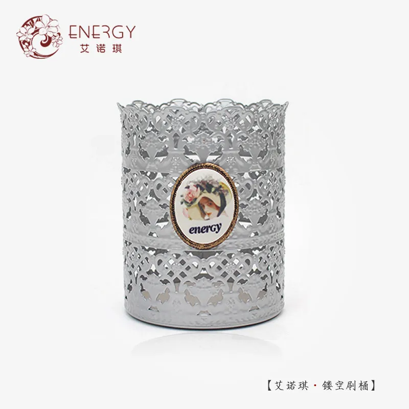 

ENERGY/Ainoki makeup brush storage cylinder, hollow brush bucket storage tool, retro eyebrow pencil bucket beauty tool