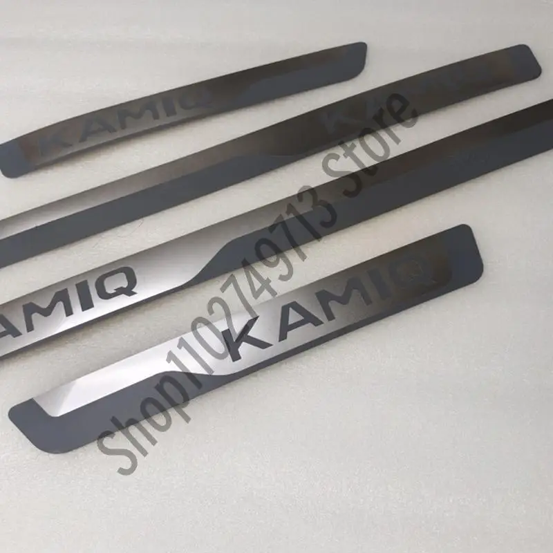 for Skoda KAMIQ 2018 2019 -2022 Car-styling Stainless Steel Scuff Plate/Door Sill Door Sill Scuff Plate Welcome Pedal