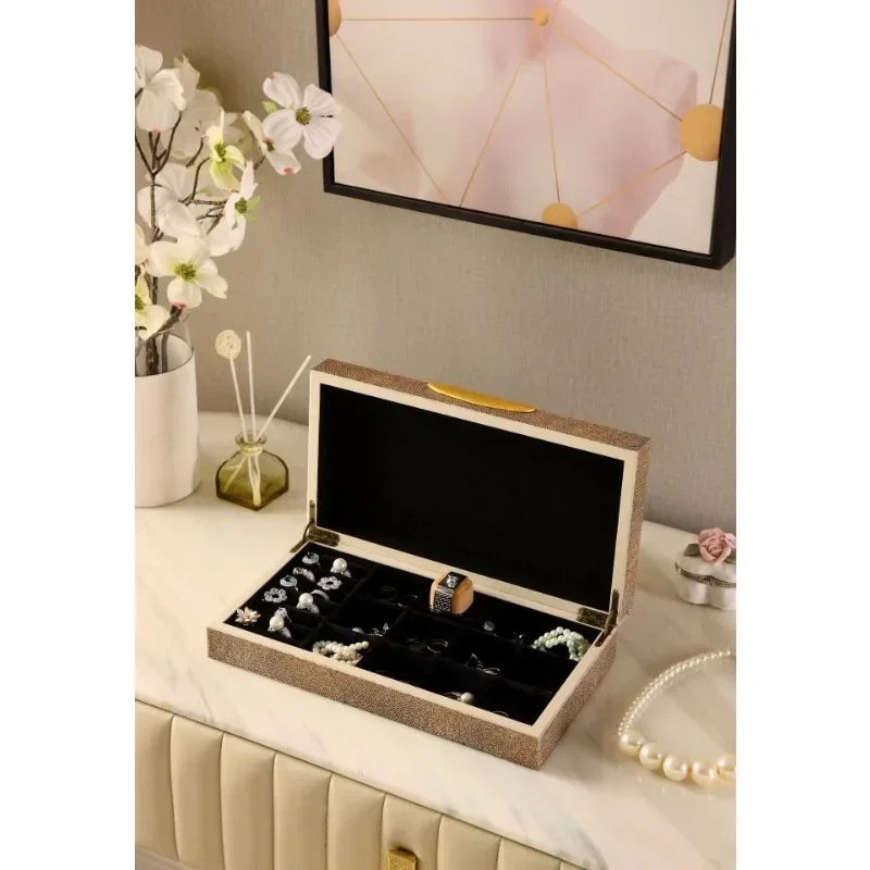 Jewelry Box Earrings Jewelry Box Devil Fish Skin Lacquer Storage Box