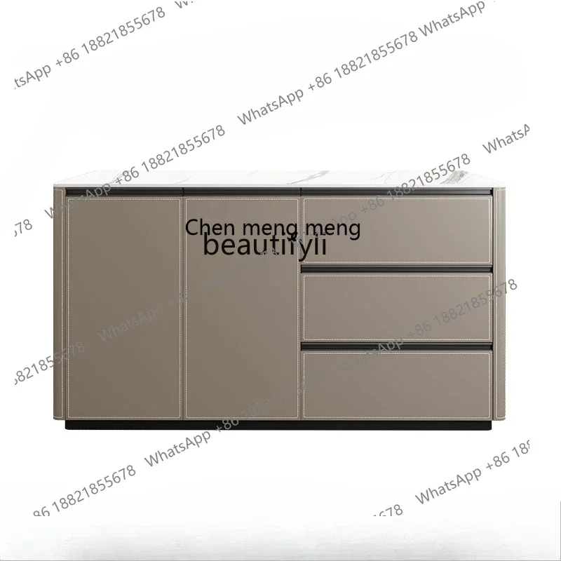 

N178 G Nakajima Cabinet Italian Saddle Leather Household Jewelry Desk Storage Cabinet Customized Floor Display Cabinet