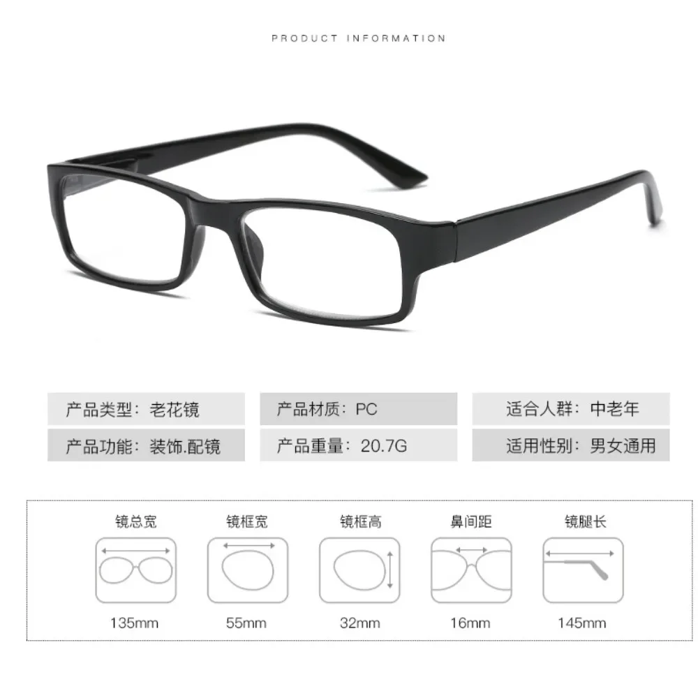 Ultralight Reading Glasses Diopter +1.0 +1.25 +1.5 +1.75 +2.0 +2.25 +2.5 +2.75 +3.0 +3.25 +3.5 +3.75 +4.0 for Women Men Unisex