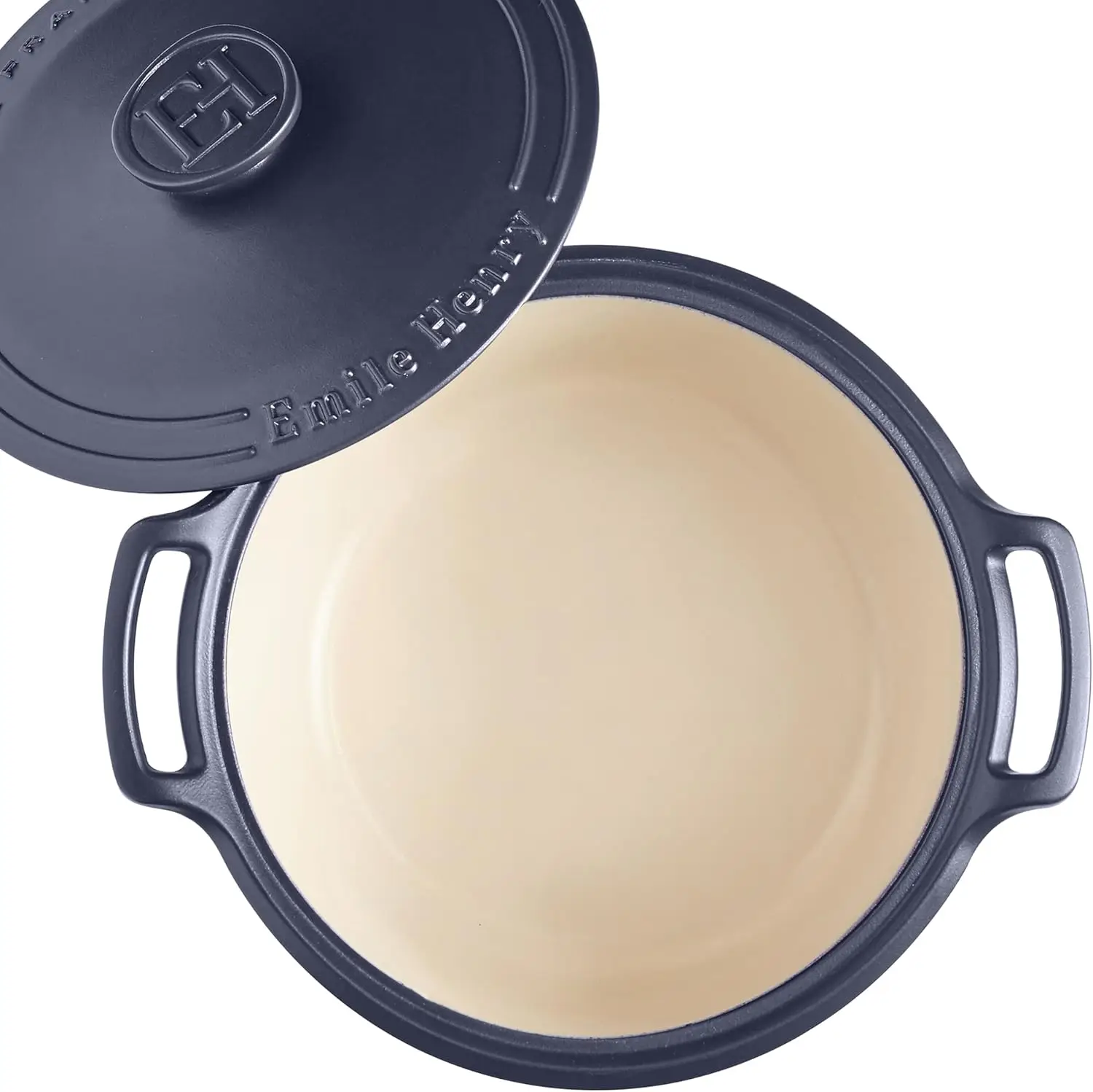 صنع في فرنسا سوبليم سيراميك 4 كيو تي. فرن هولندي مستدير، نيلي