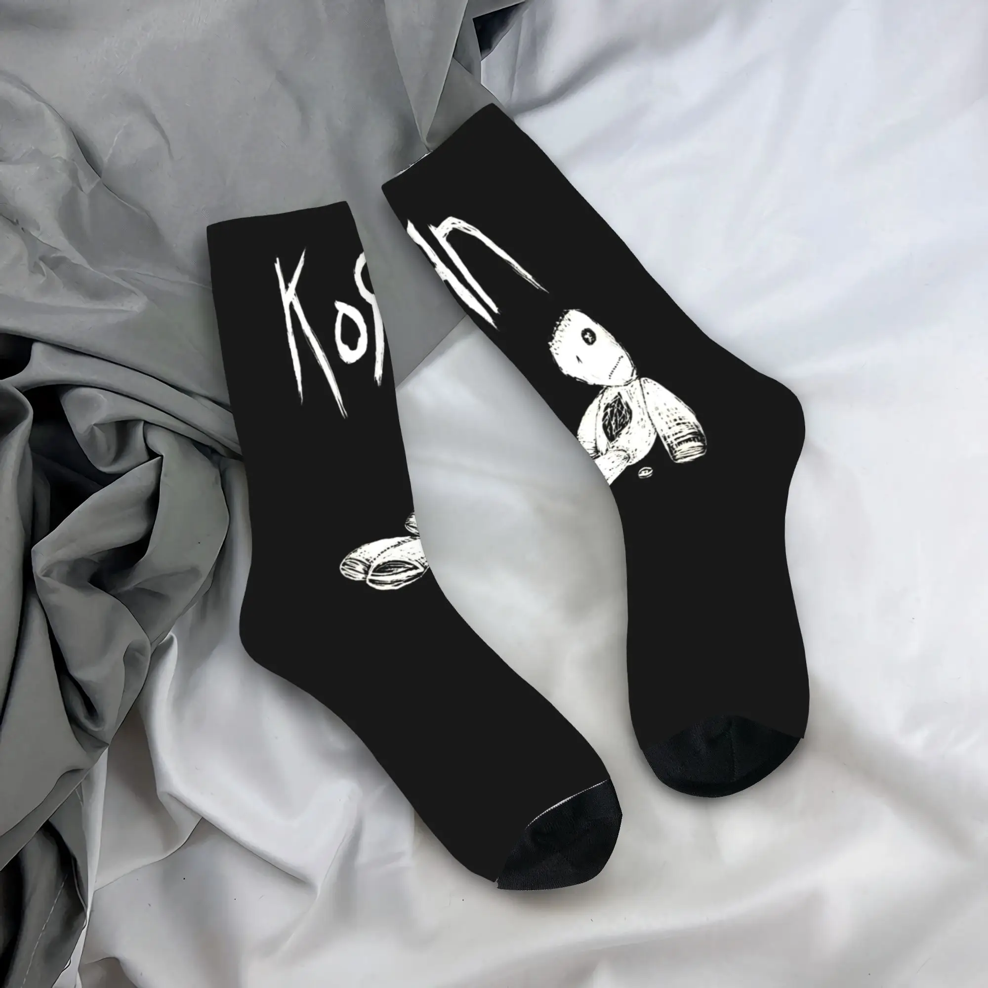 

Men Socks Korn Band Stockings Autumn Gothic Warm Soft Socks Graphic Cycling Non Slip Sock