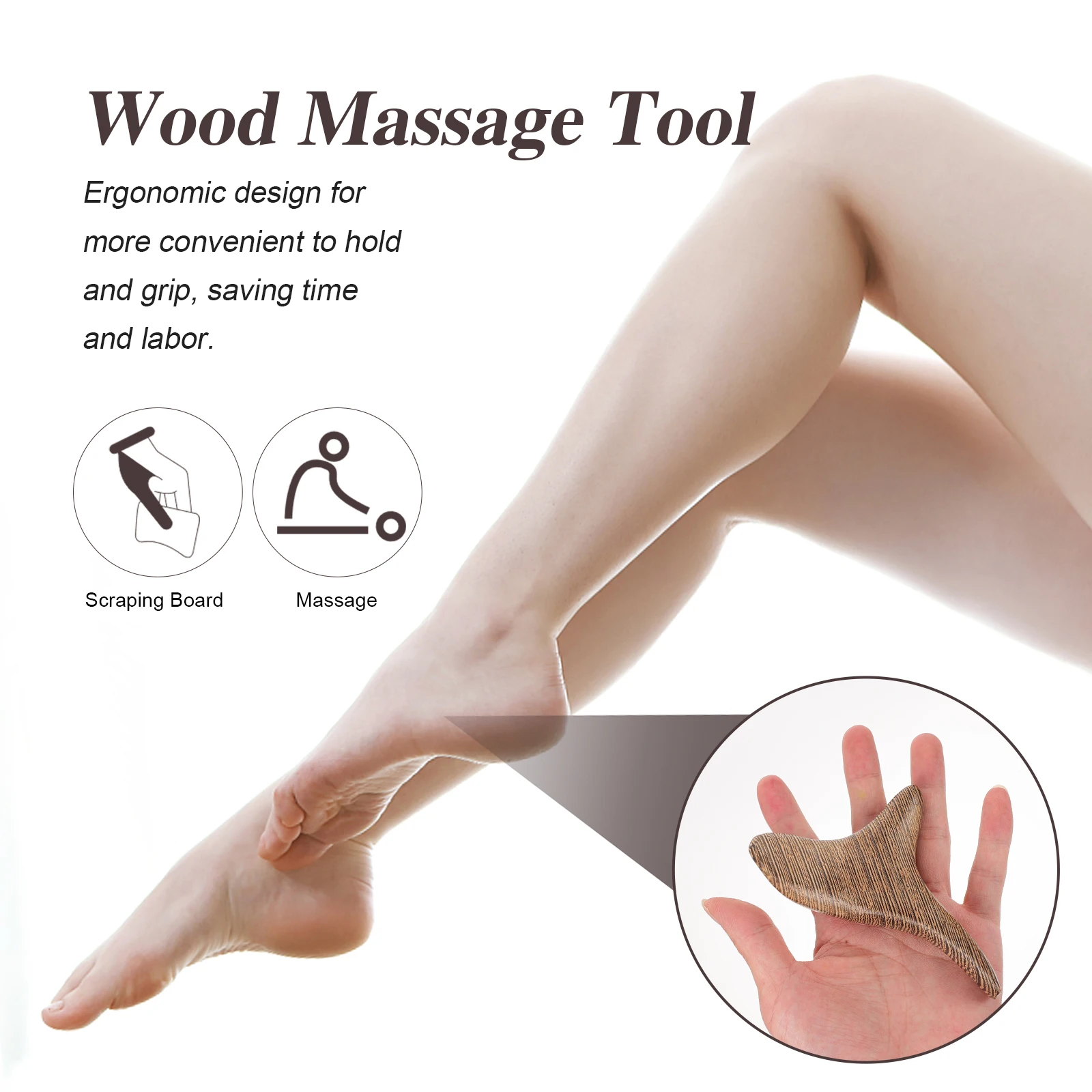 

Portable Wood Massage Rod For Foot Sole Acupuncture Point Body Gua Sha Scraping Tool Lightweight Easy Use Travel Business