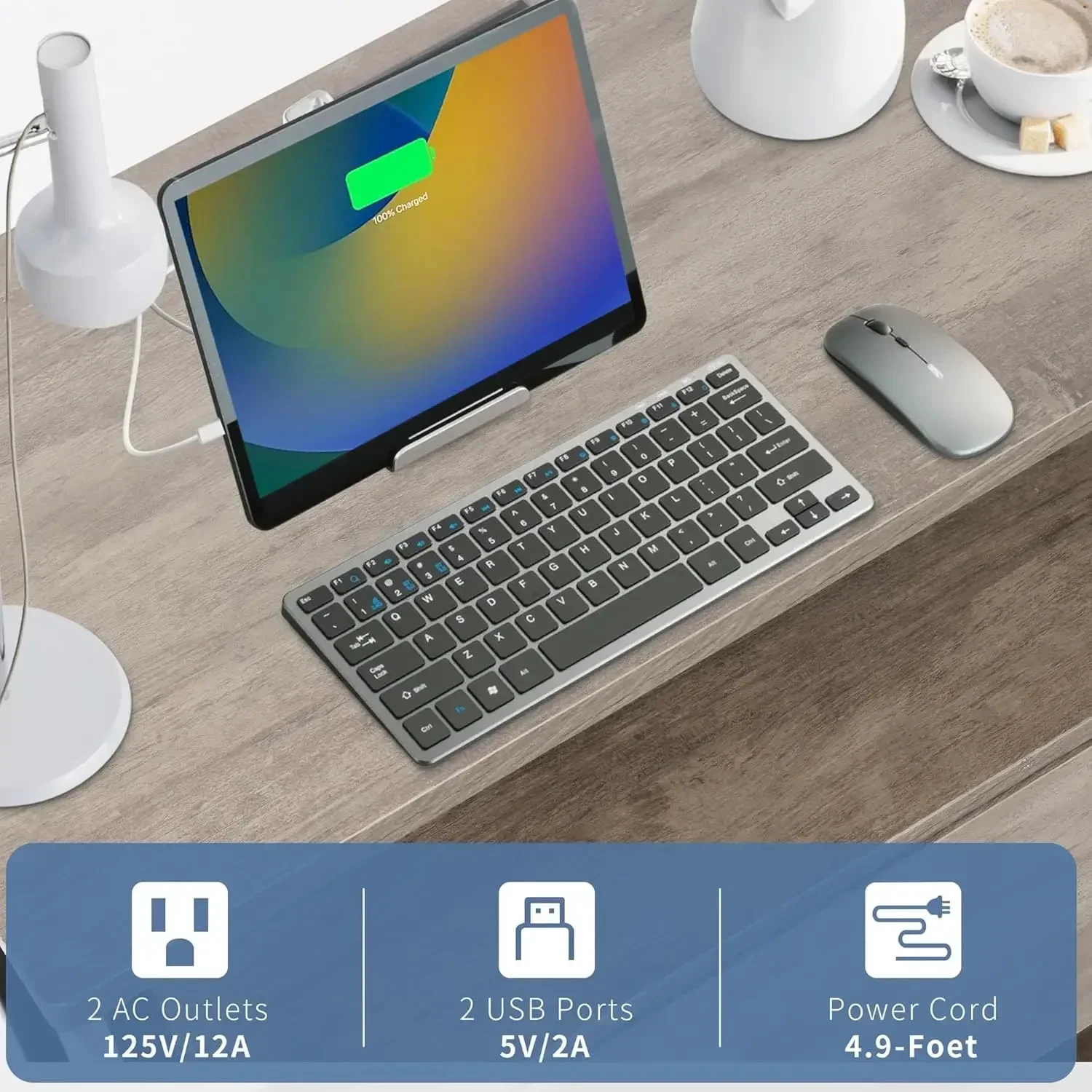 [شحن مجاني! ]3 منضدة بأدراج خشبية، مجموعة حامل ليلي بعرض 27 بوصة مع قاعدة شحن وأدراج قابلة للتعديل