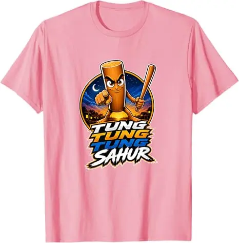 Tung-Tung-Tung Sahur Meme Shirts Italian Brainrot für Jungen, modisches T-Shirt, Y2k, niedliche italienische Brainrot-Grafik, ästhetische Kleidung – Detail 7