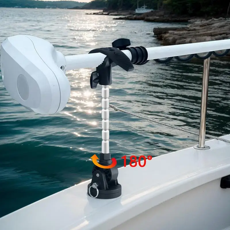 Trolling Motor Support Trolling Motor Mount For Boat 180-Degree Adjustable Boat Support Bracket For Marine RV Kayak Use