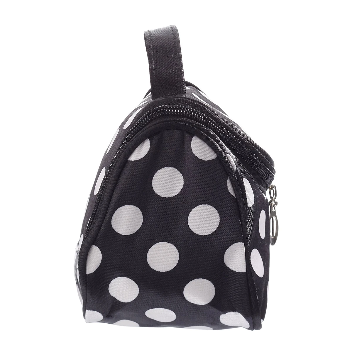 

Black White Bag 21*9.5*13Cm Travel Makeup Organizer Dual Zipper Closure Brush Storage Pouch Travel