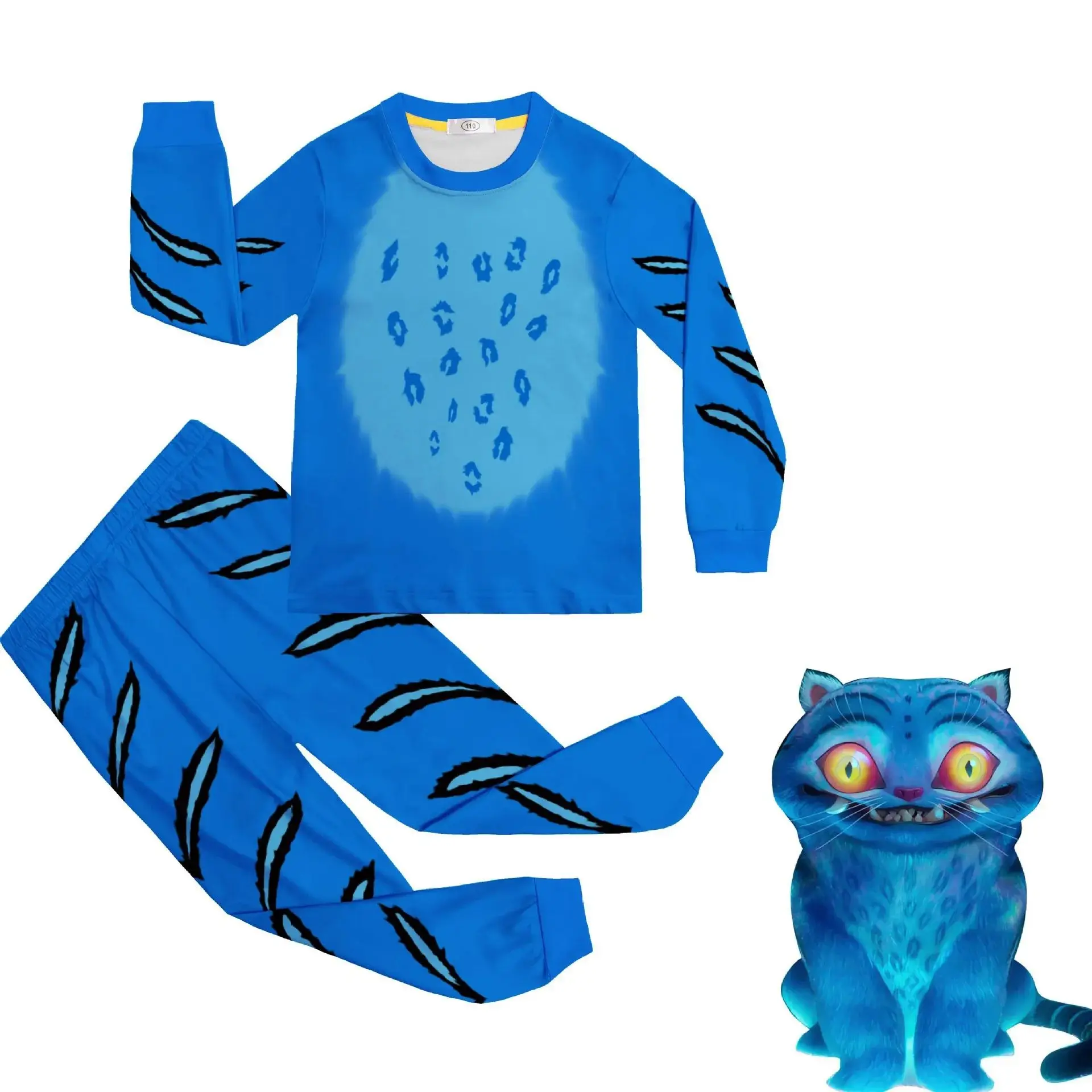 

Осень-зима 2025 г., повседневные удобные мягкие дышащие детские брюки с длинными рукавами и принтом тигра, домашний костюм