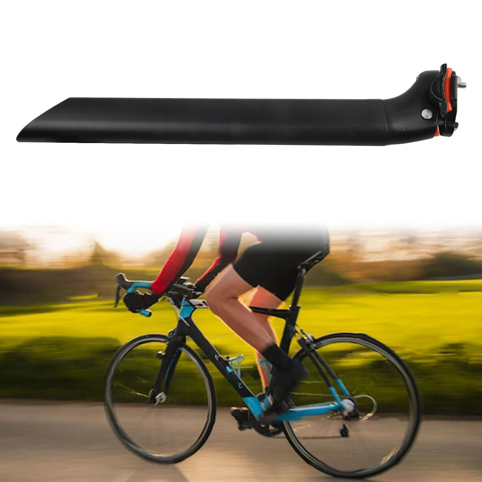 دراجة Seatpost الطريق دراجة Seatpost المتانة تعزيز الأداء امتصاص الصدمات 340mm طول تجربة ركوب الخيل #2