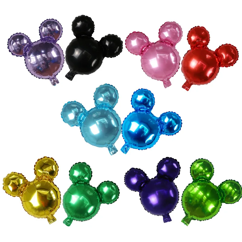 Ballon en aluminium Minnie, 16 pouces, 10 pièces, décoration de fête à thème d'anniversaire, fournitures globos à air pour fête préChristophe, jouet gonflable pour enfants