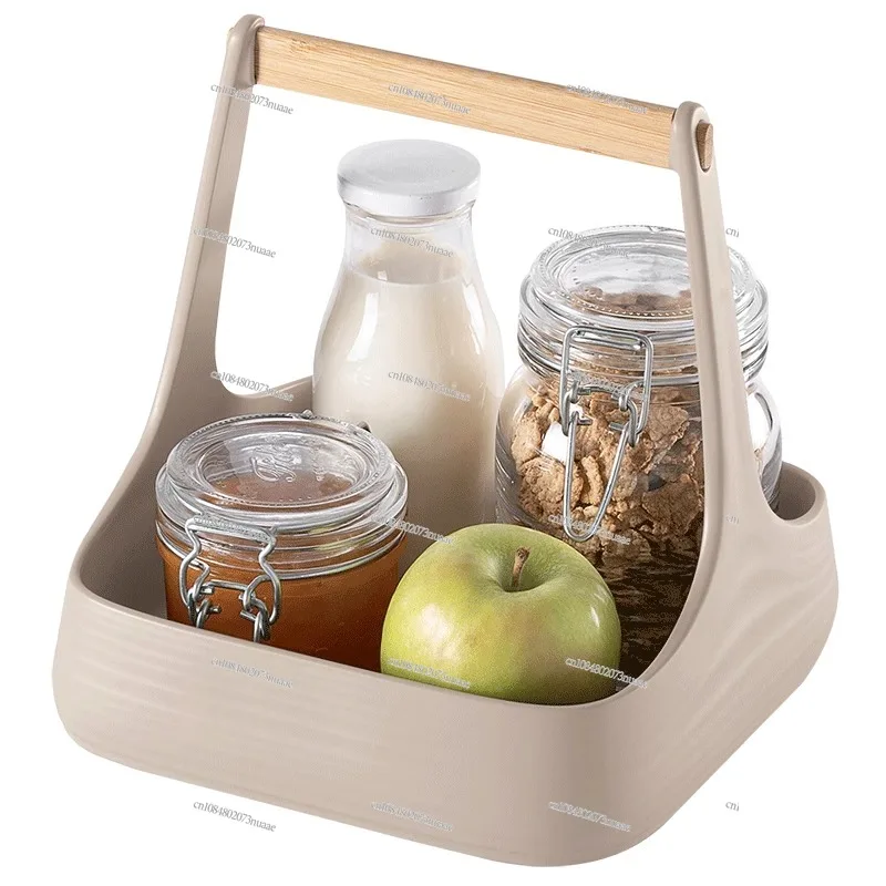 Small Basket Desktop Spice Jar Storage Box