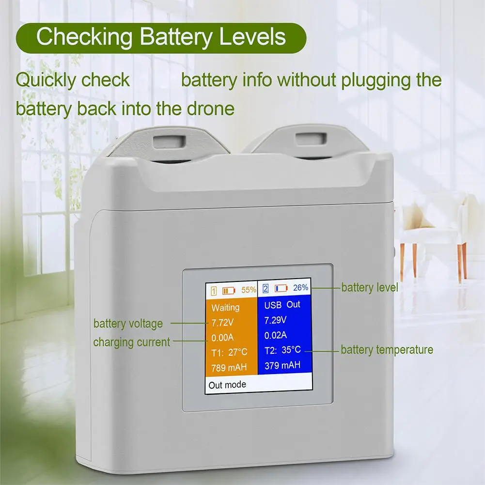 

For Dji Neo Color Screen Digital Display Charging Hub Battery Intelligent Charger For Neo Charging Butler Power Bank Access X7u3