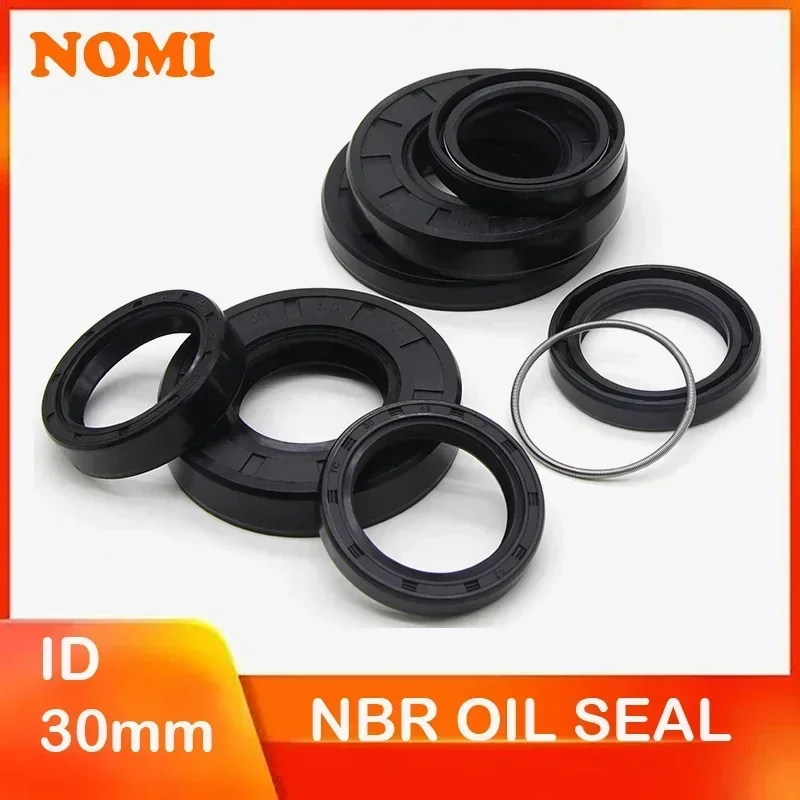 

1pcs ID 30mm NBR Oil Seal TC-30*40/42/44/45/46/48/50/52/54/55/58/60/62/65/68/72*5/7/8/9/10/12mm Nitrile Rubber Shaft Double Lip