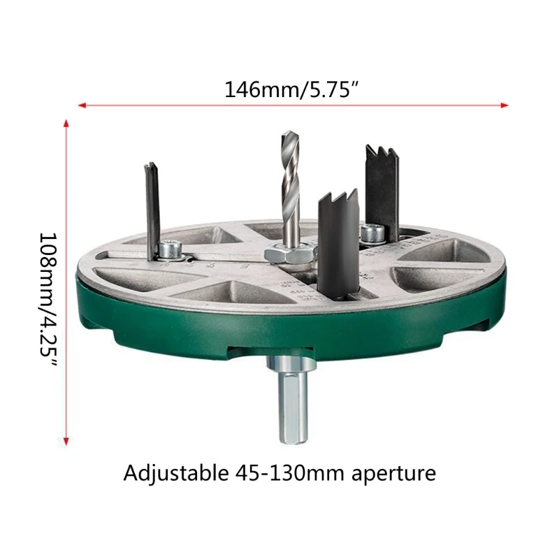 Adjustable Tool Adjustable Round Hole Tool Adjustable Punching Diameter 45-130MM Round Hole Opener