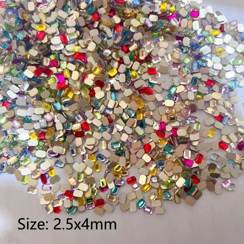 30/2,5 pcs Nail Art Strass x 4mm Mini wieder achteckigen Flatback Glas Kristalls tein für 3D Maniküre DIY Dekoration Zubehör