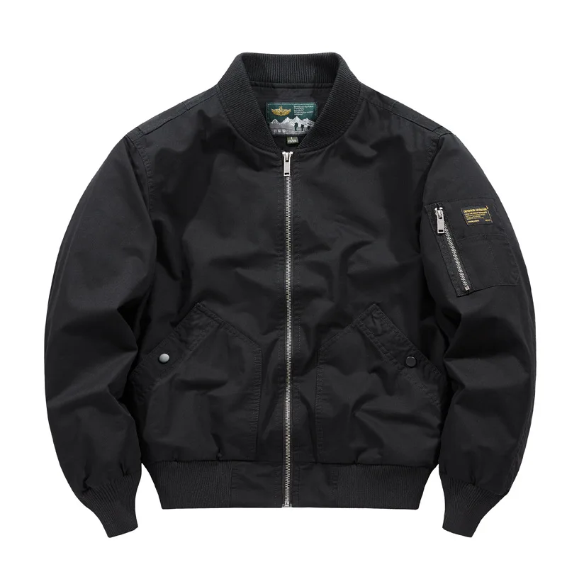 Men's Flight Suit Work Jacket, Retro Street Baseball Jacket, Casual Top, Loose Fit, Versatile Outerwear