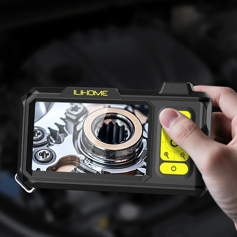 4.3 ''IPS المنظار المزدوج 8 مللي متر كاميرا 1080P 5M كابل صلب انفصال تصميم Borescope مقاوم للماء مع أدوات حقيبة التفتيش الأنابيب