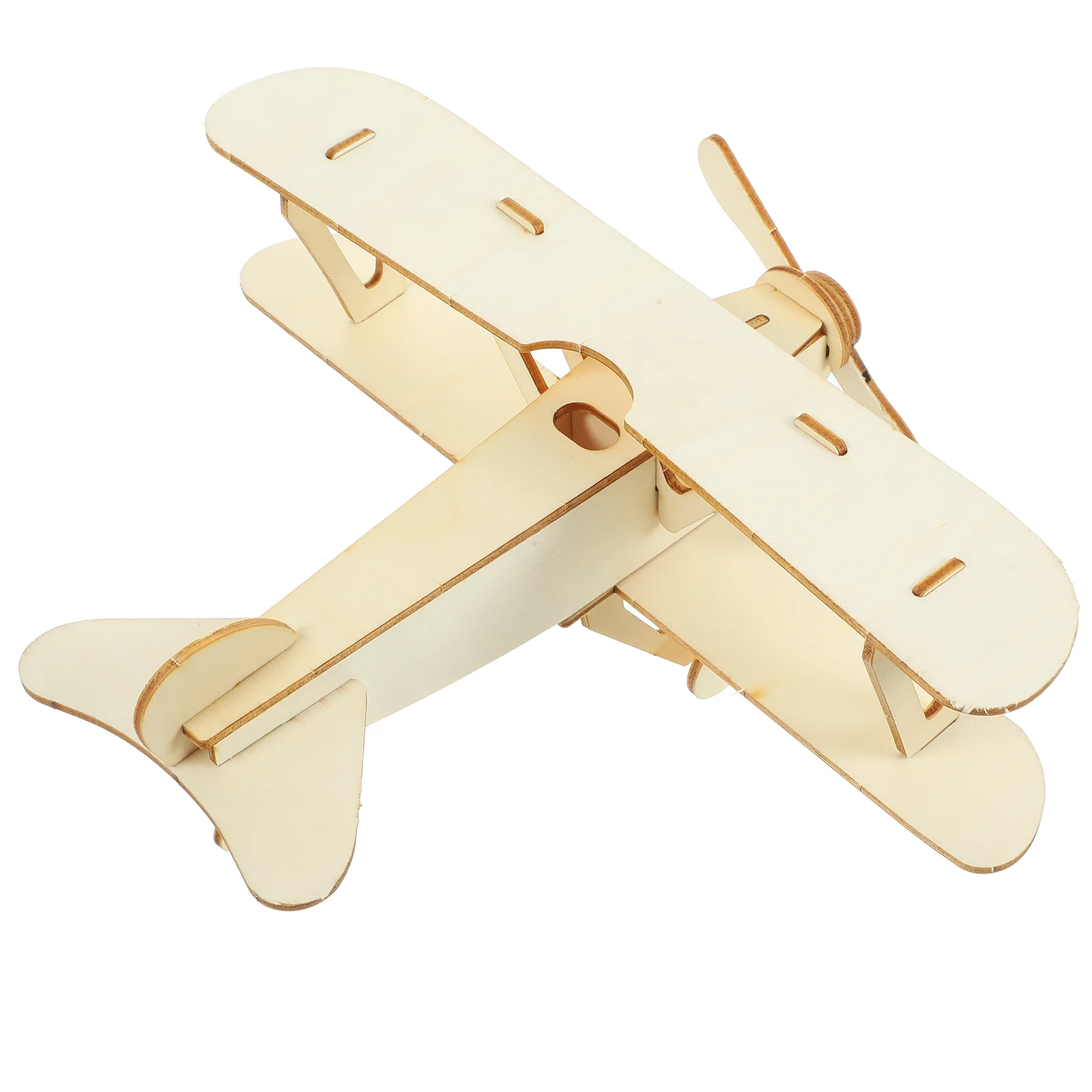 Aircraft Model Assemble Plane Puzzle Wooden Decorate Toddler Crafts Jigsaw