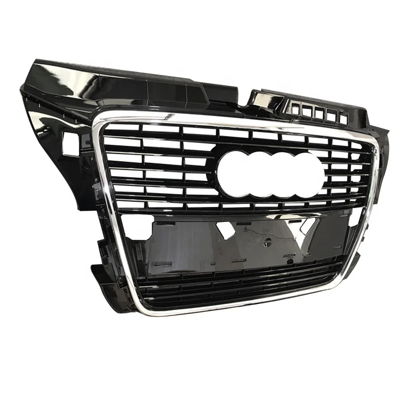 s3 Front grille for Audi A3 8P normal style grille ready to ship Chrome black silver s3 grill 2007 2008 2009 2010 2011 2012 2013