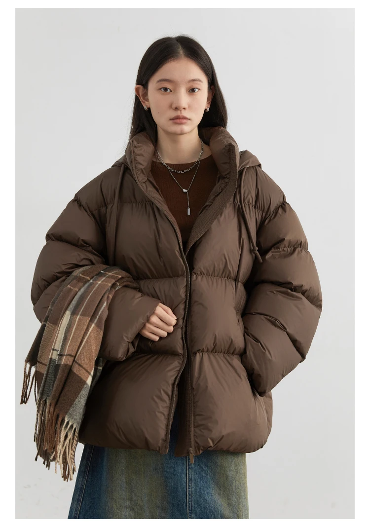 CHIC VEN Women Down Coats Solid Loose New Hooded 90 White Duck Down Down Jacket Puffs Female Outerwear Autumn Winter 2026