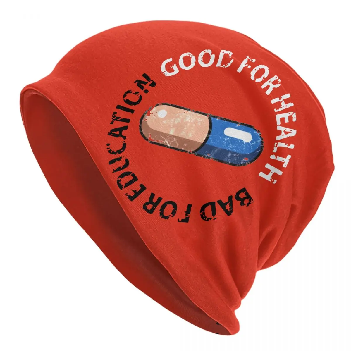 Akira Curious Pill Caps Anime Hip Hop Men Women Street Skullies Beanies Hat Spring Warm Dual-use Bonnet Hat