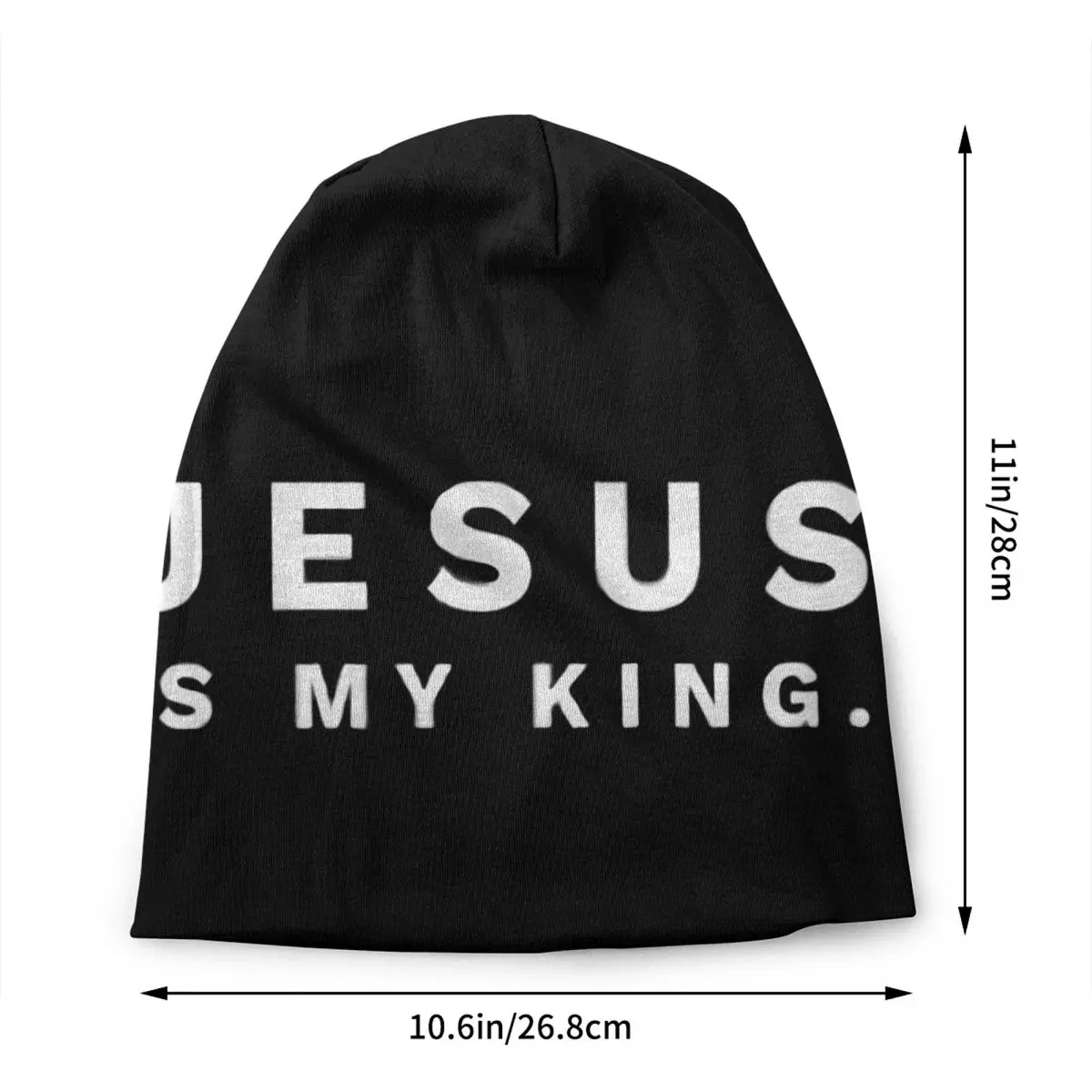 Jesus Is My King Bonnet Hat Knitting Hats Men Women Cool Unisex My King Faith Christian God Winter Warm Skullies Beanies Caps