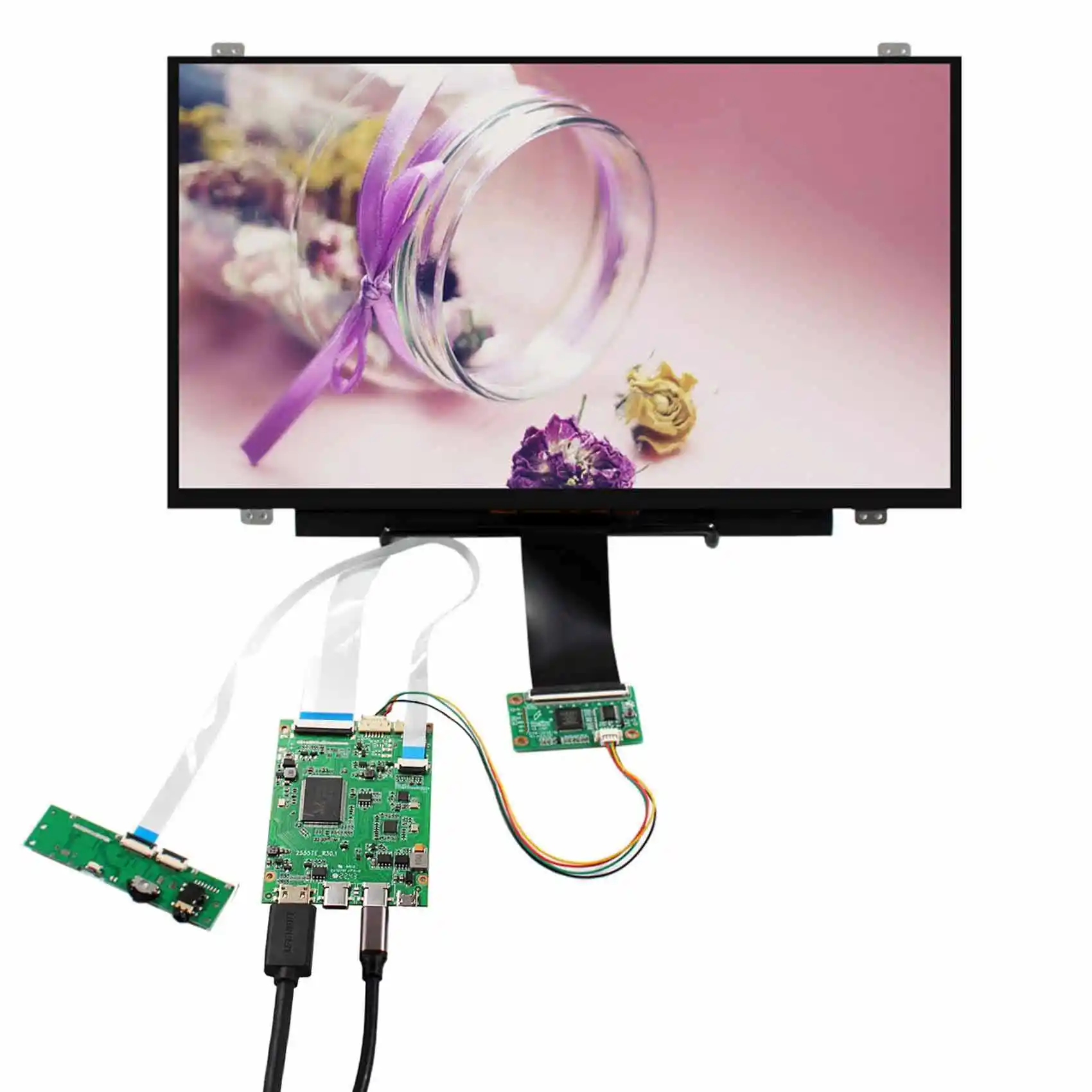 لوحة تحكم LCD من النوع C مقاس 14 بوصة 1920X1080 شاشة LCD تعمل باللمس بالسعة IPS