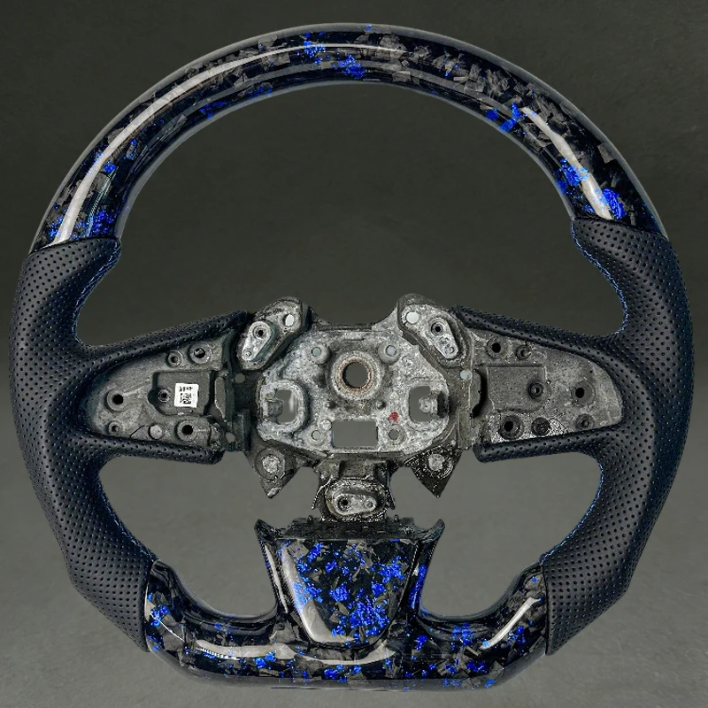 Blue Forged Carbon Fiber for Renault Megane 4 Steering Wheel with Blue Stitching Sports Wheel for Renault Megane 4 Hot Design