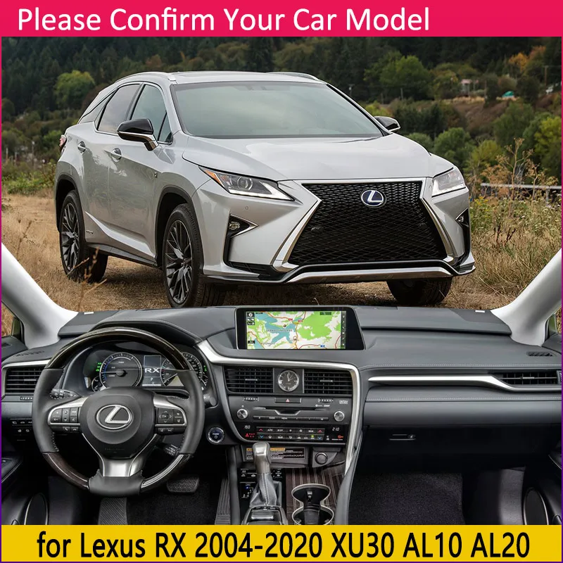 for Lexus RX 2004~2022 RX300 RX330 RX350 RX270 RX200t RX450h 350 Anti-Slip Mat Dashboard Cover Pad Sunshade Dashmat Accessories