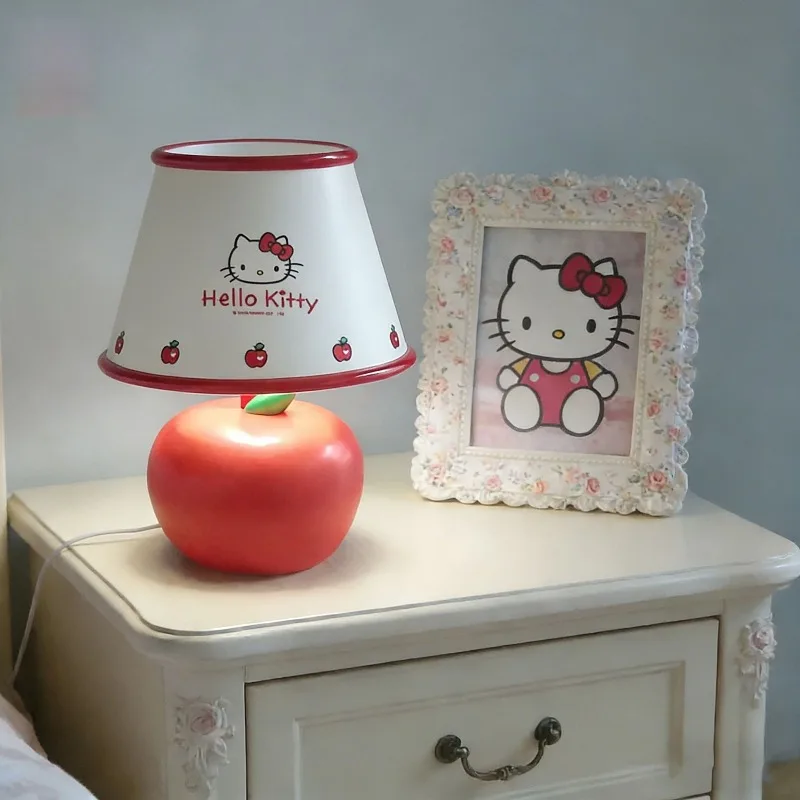 2026 Sanrio Hello Kitty Cute Apple Night Light LED Red White Series for Bedroom Nightstand Anime Style Kawaii Cartoon Holiday view 3