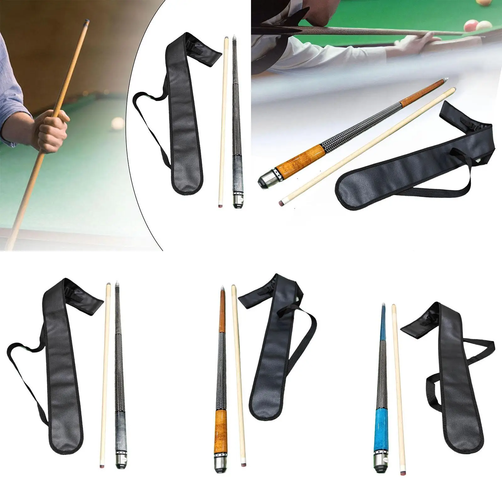 Pool Cue Billiard /2 Split with Carrying Bag 58 inch Wood Snooker Cue for Adults