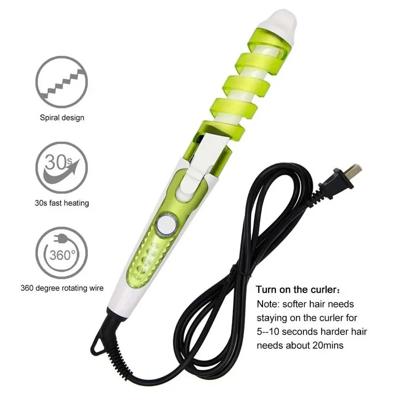 Magic Ceramic Wave Curling Iron Automatic Rotating Curling Iron Portable Mini Titanium Spiral Curling iron