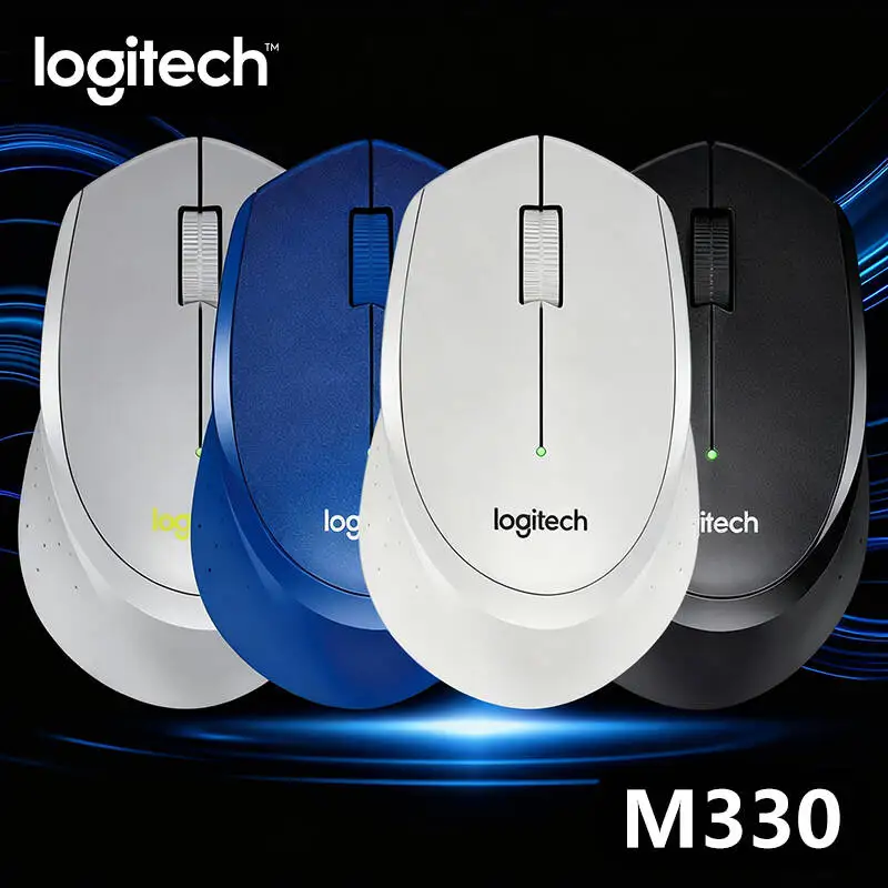 

Бесшумная беспроводная мышь Logitech M330 для ноутбуков, офисов, дома, игр и мальчиков. Портативная USB-мышь.