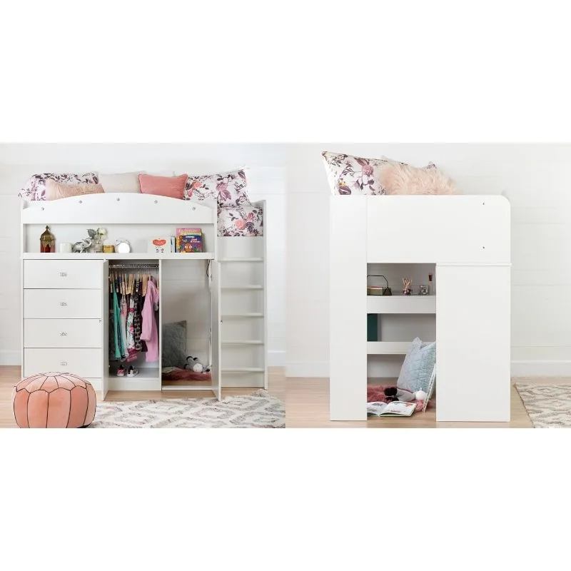 Tiara hoogslaper met bureau, twin