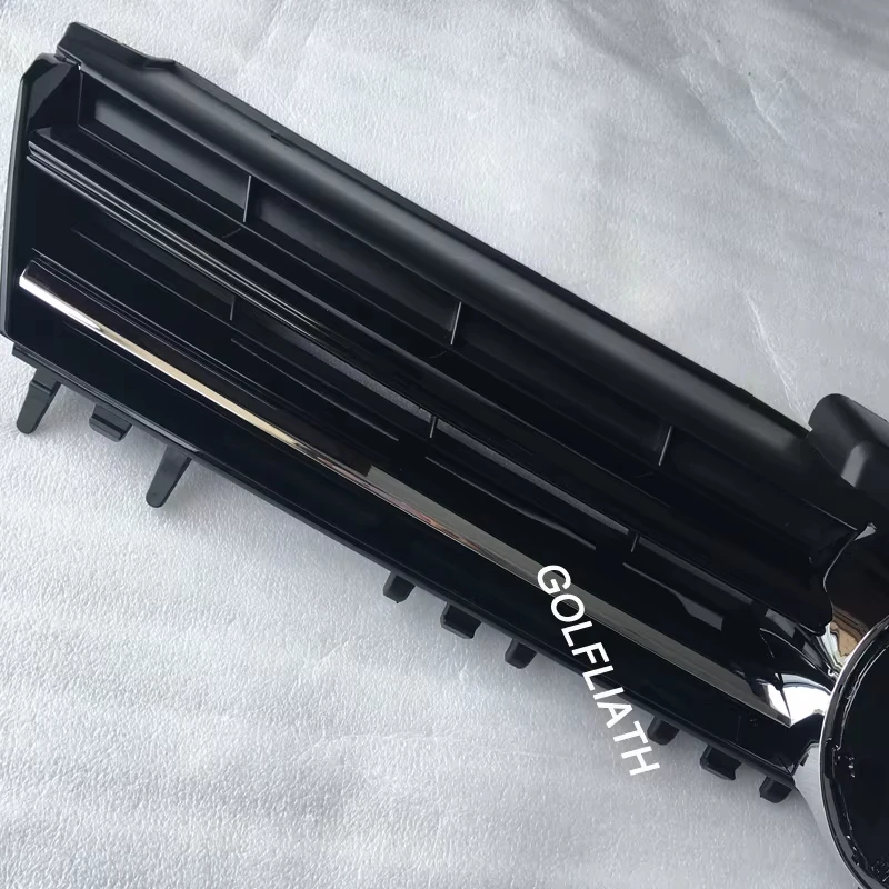 شبكة مركزية أمامية ABS باللون الأسود والأحمر لسيارة VW Golf MK7/Golf 7/GTI/R غطاء المبرد ترقية خارجية للشواية العلوية #3