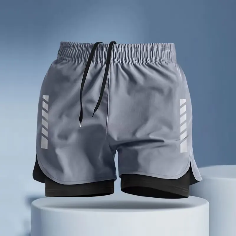 Men's Running Shorts - Sports Training Pants for Track & Field, Quick-Dry Tri-Part Shorts for Athletes, Marathon & Fitness Wear