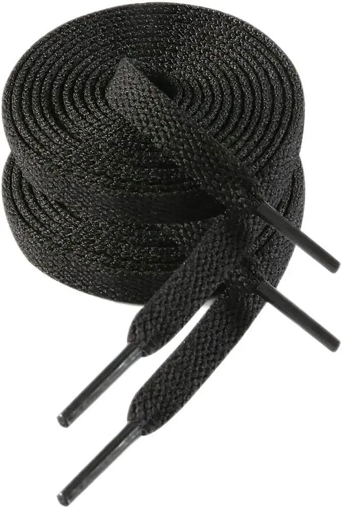 Flat Trainers Shoelace, 8mm Wide Shoe Lace for Sneakers, Premium Trainer Shoe String, Replacements for Athletic Sport Shoelaces