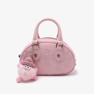 Pink Bowling Bag 2025 - Trendy Mini Crossbody Purse, Niche Women's Designer Handbag with Premium Aesthetic image 2