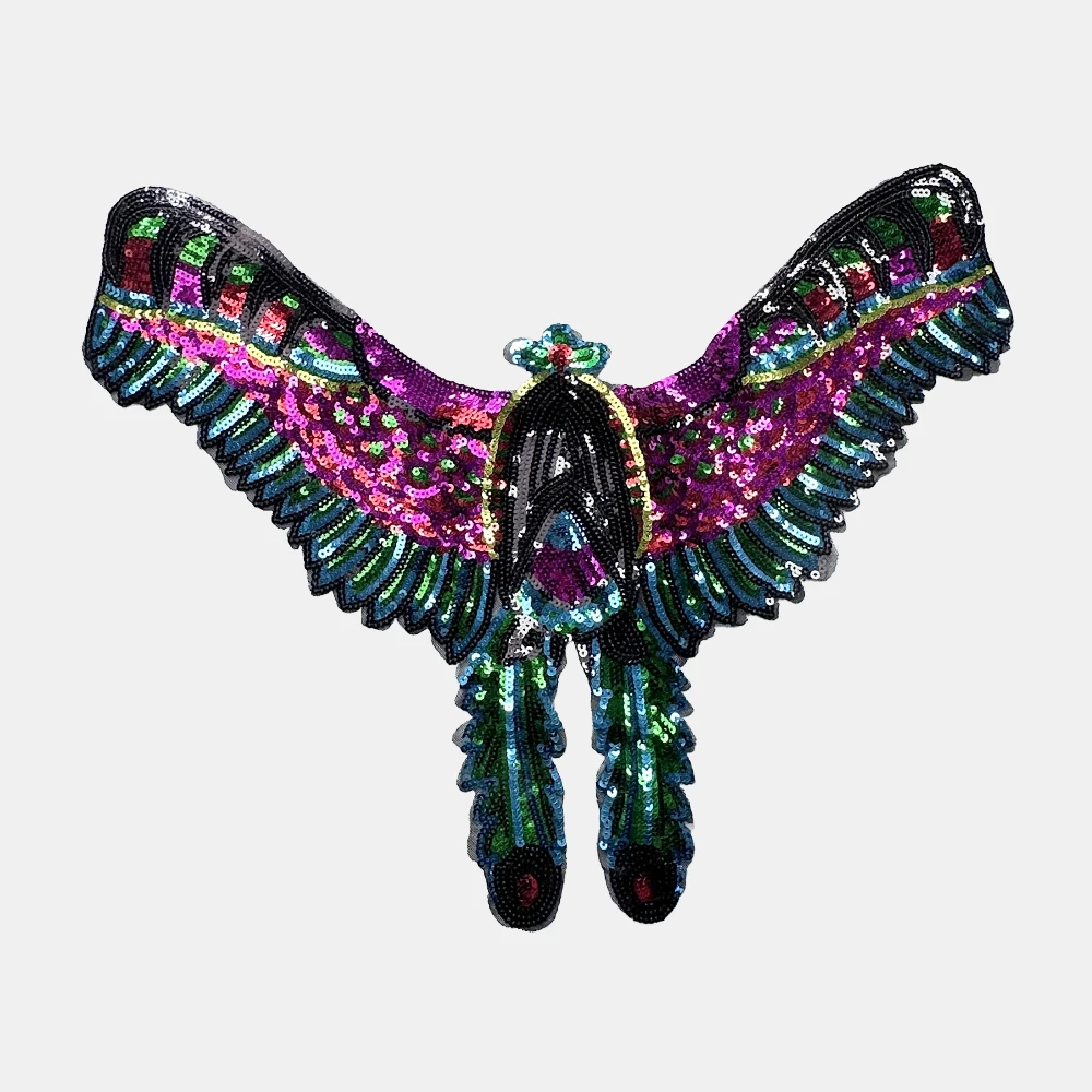 

1 Piece 53*41 cm Sequins Butterfly Patch Shining Iron on Patch for Garment Decoration DIY Applique Clothing Accessories