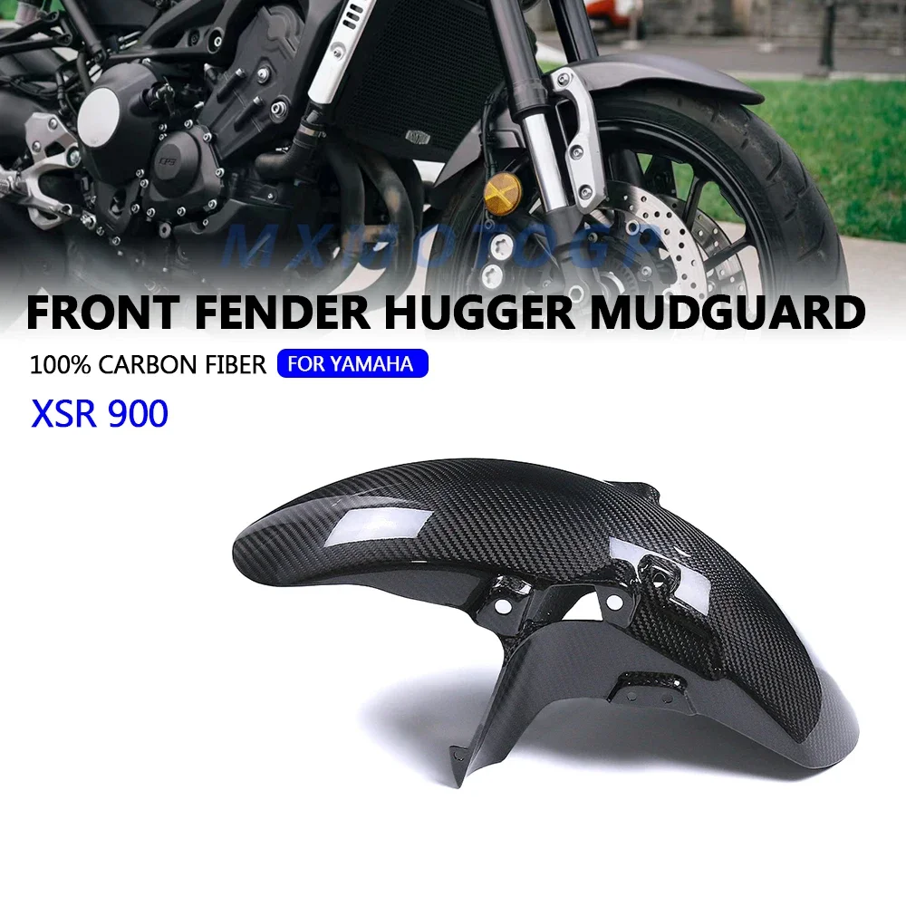 For Yamaha XSR900 XSR 900 2016 2017 2018 2019 2020 100% Carbon Fiber Front Fender Hugger Mudguard Fairing Motorcycle Accessories