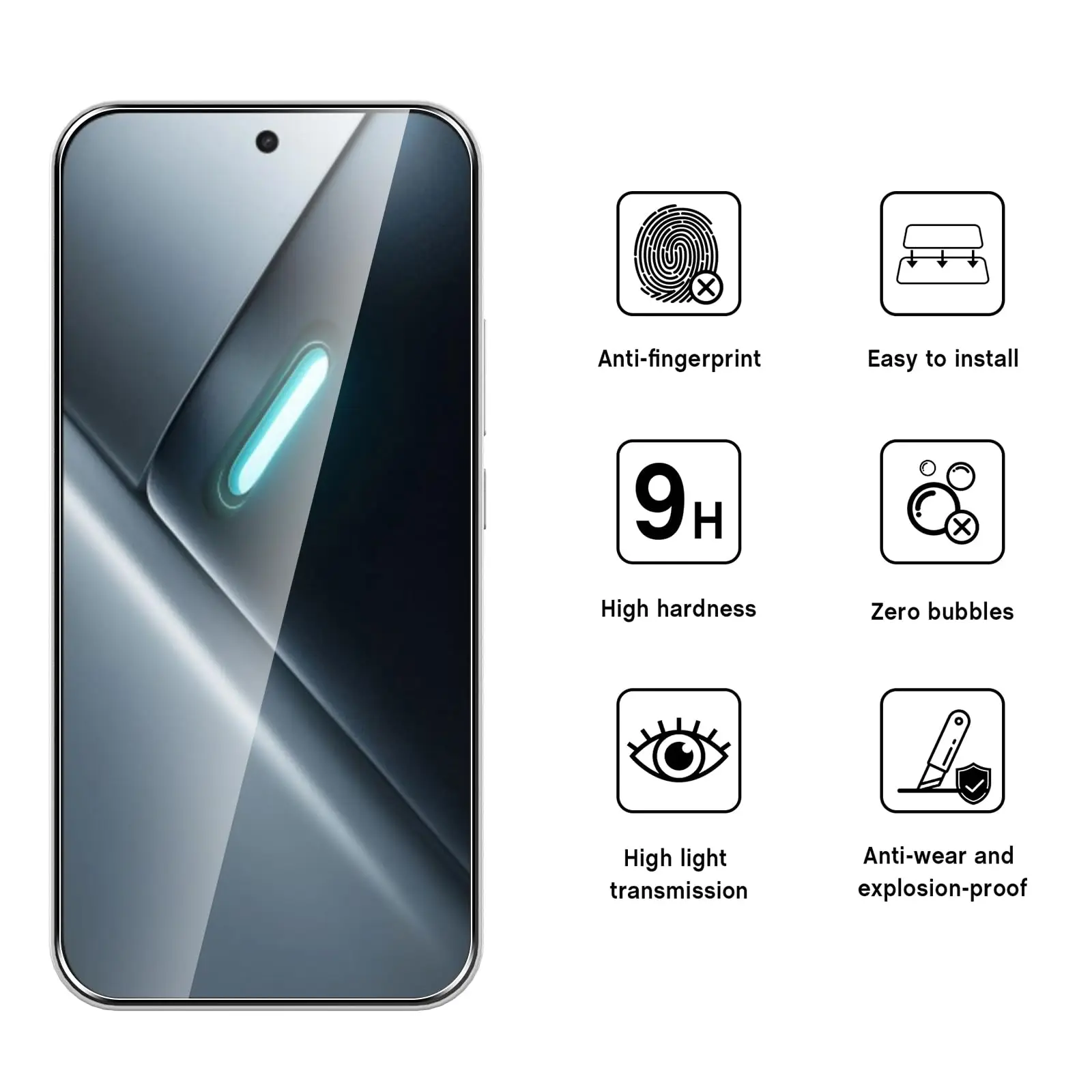 Screen Protector For Xiaomi POCO X8 Pro 6.59 inch Tempered Glass HD 9H Transparent Clear Anti Scratch Case Friendly