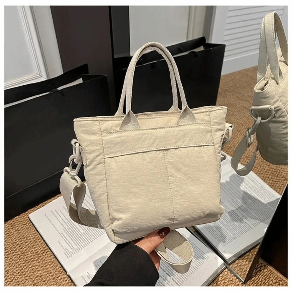 Simple Harajuku Style Women Shoulder Sling Bag Solid Color Going To Work Handbag Lightweight Crossbody Bag For Students Girls
